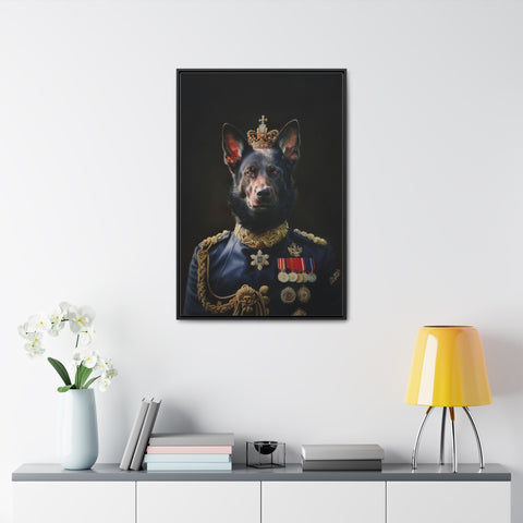 Royal Pet Portrait - Black Alsatian