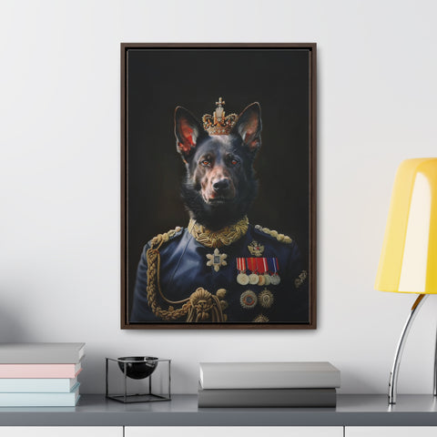 Royal Pet Portrait - Black Alsatian