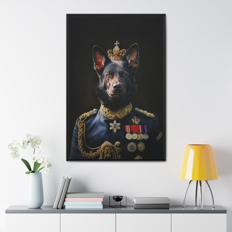 Royal Pet Portrait - Black Alsatian