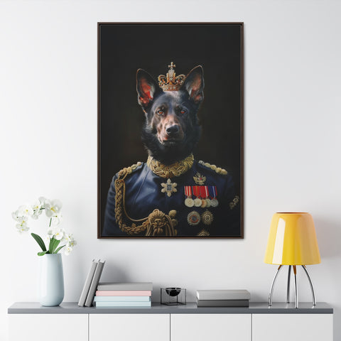 Royal Pet Portrait - Black Alsatian