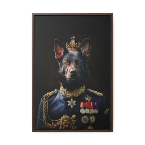 Royal Pet Portrait - Black Alsatian