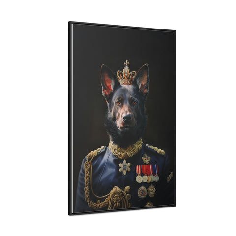 Royal Pet Portrait - Black Alsatian