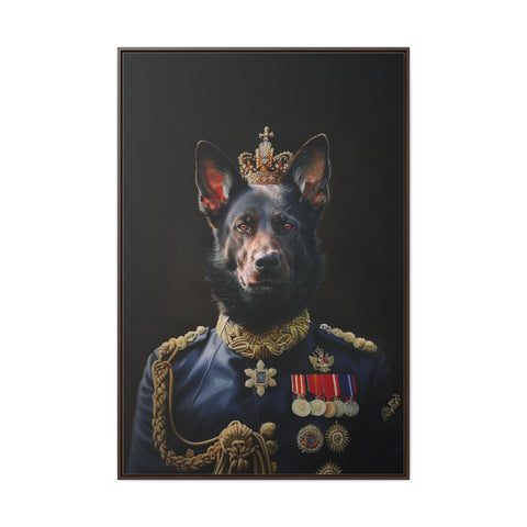 Royal Pet Portrait - Black Alsatian